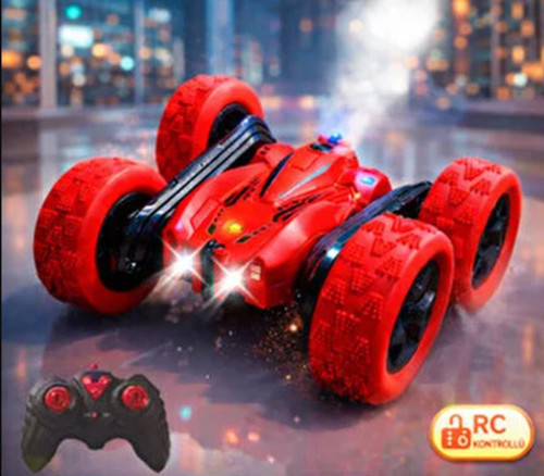 Uzaktan Kumandalı Işıklı Şarjlı 2.4 Ghz Müzikli Demolu Kırılmaz Akrobat Araba
