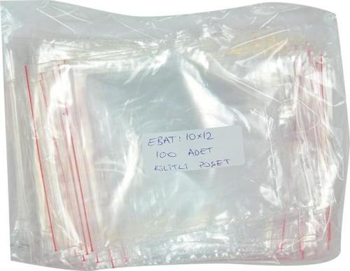 Kilitli Naylon Torba Poşet 10X12 Cm Şeffaf 100 Adet 1 Paket