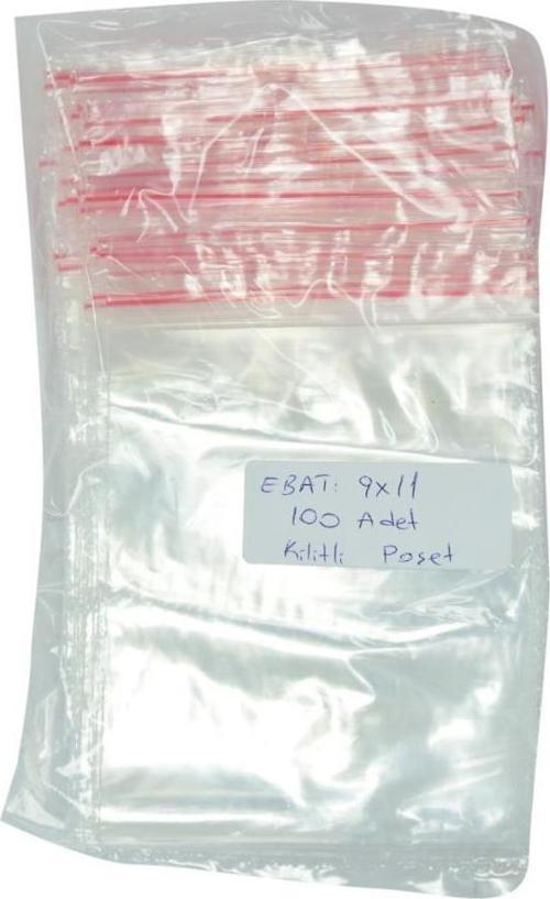 Kilitli Naylon Torba Poşet 9X11 Cm Şeffaf 100 Adet 1 Paket