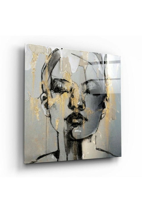 Kadın Cam Tablo No:4091 | Hediyelik Dekoratif Ofis Mutfak