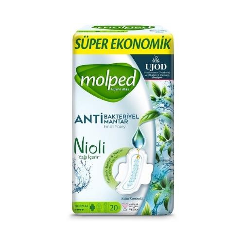 Hijyen Max Anti Bakteriyel Mantar Emici Yüzey Kadın Pedi Normal 20 li