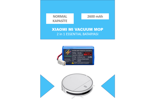 XIAOMI MI VACUUM MOP 2 in 1 ESSENTIAL BATARYA - NORMAL KAPASTİTE