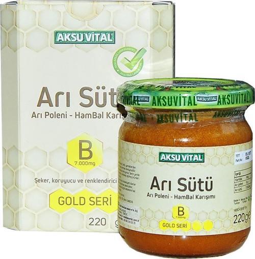 Aksu Vital Arı Sütü Polen Bal Karışımı 7.000 MG 220 Gr Bebek Doz