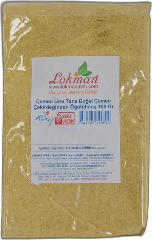 Doğal Çemen Unu Tane Çemen Çekirdeğinden Öğütülmüş 100  gr
