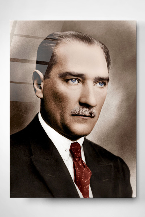 Atatürk Cam Tablo Dekoratif Cam Tablo