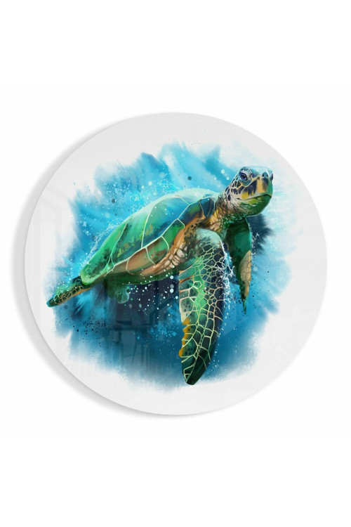 Caretta Caretta Cam Tablo | Hediyelik Dekoratif Ofis Mutfak