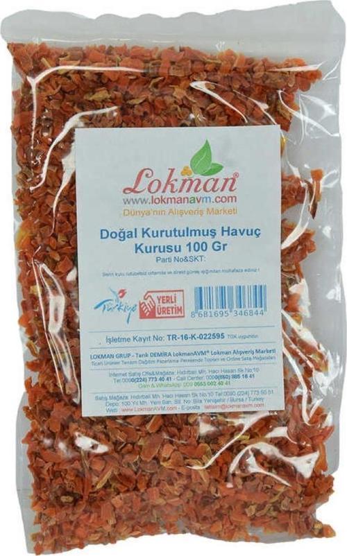 Doğal Kurutulmuş Havuç Kurusu Doğranmış Kuru Havuç 100Gr