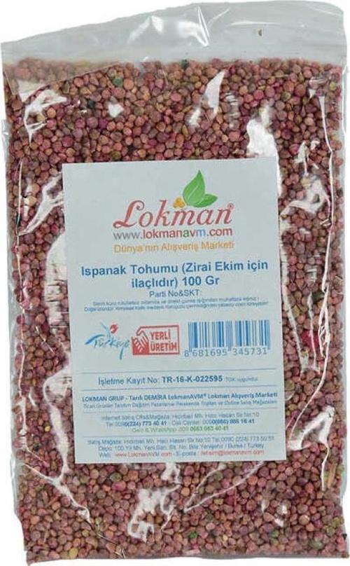 Ispanak Tohumu Zirai Ekim İçin İlaçlıdır 100 gr.