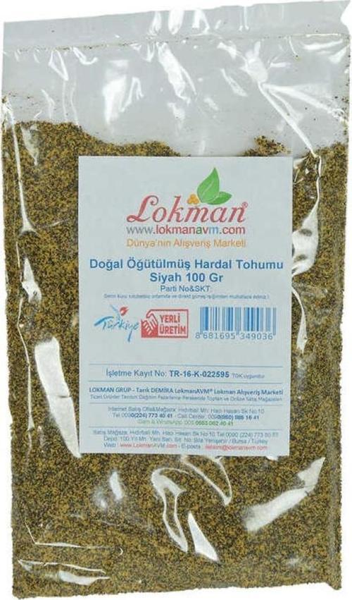 Doğal Öğütülmüş Siyah Hardal Tohumu Tozu 100GR Paket