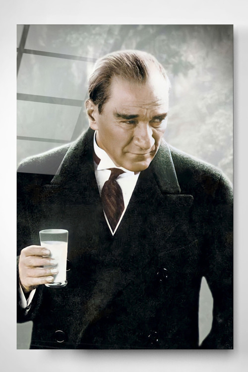 Atatürk Cam Tablo Dekoratif Cam Tablo