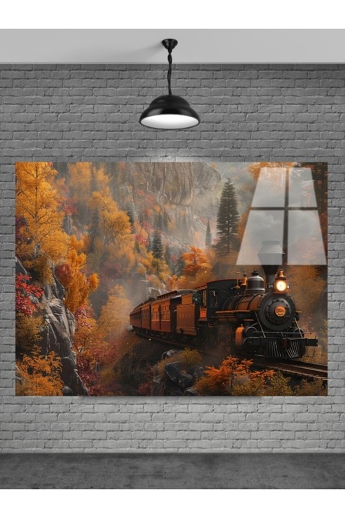 Tren Cam Tablo Ev Dekorasyon Balkon Dekorasyonu Dekoratif Duvar Tablo Mutfak Tablo