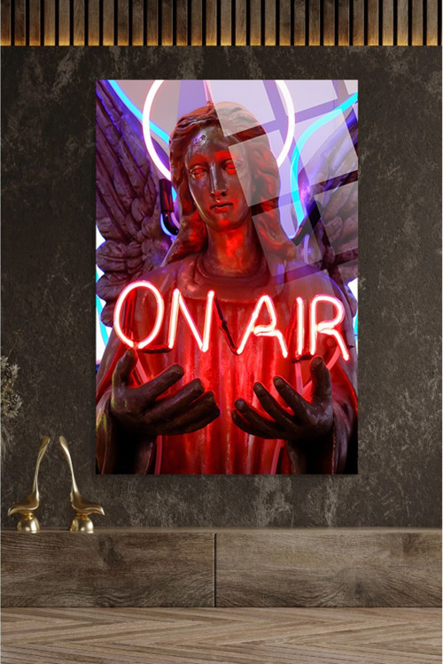 On Air Neon 4Mm Lüks Kırılmaz Temperli Yüksek Çözünürlüklü Cam Tablo