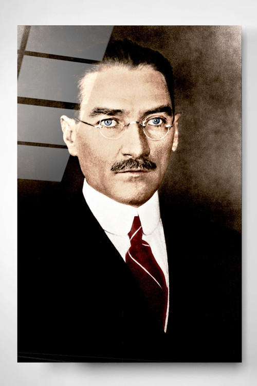 Atatürk Cam Tablo Dekoratif Cam Tablo