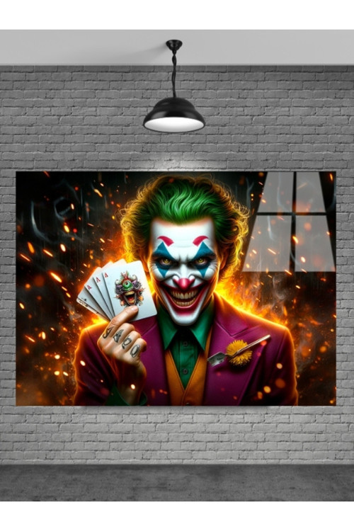 Joker Cam Tablo Ev Dekorasyon Balkon Dekorasyonu Dekoratif Duvar Tablo Mutfak Tablo