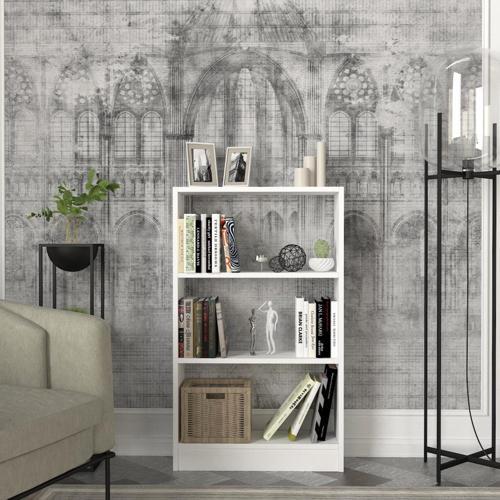 Cella 3 Raflı Kitaplık Beyaz