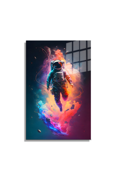 Space/Uzay Yapay Zeka Özel Tasarım Cam Tablo Ofis Mutfak Çocuk Odası Salon 88