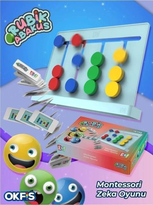 Rubik Renkli Abaküs Zeka Oyunu Eğitici Oyuncak