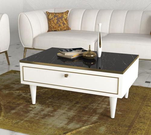 Exclusive Ravenna Orta Sehpa Beyaz-Mermer