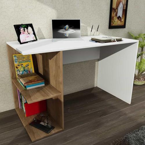 Elegance Çalışma Masası Beyaz-Ceviz