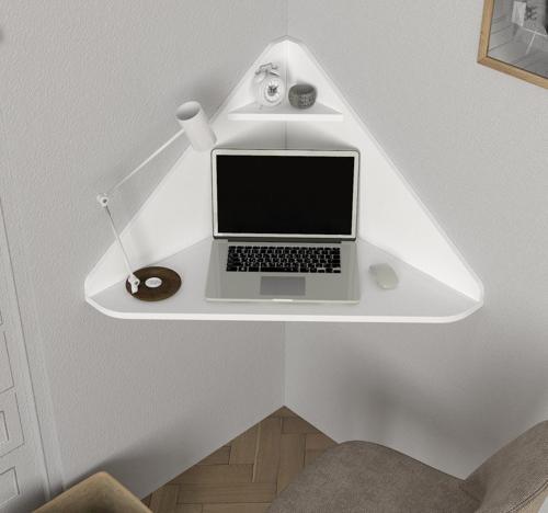 Homeoffice Köşe Çalışma Masası Beyaz