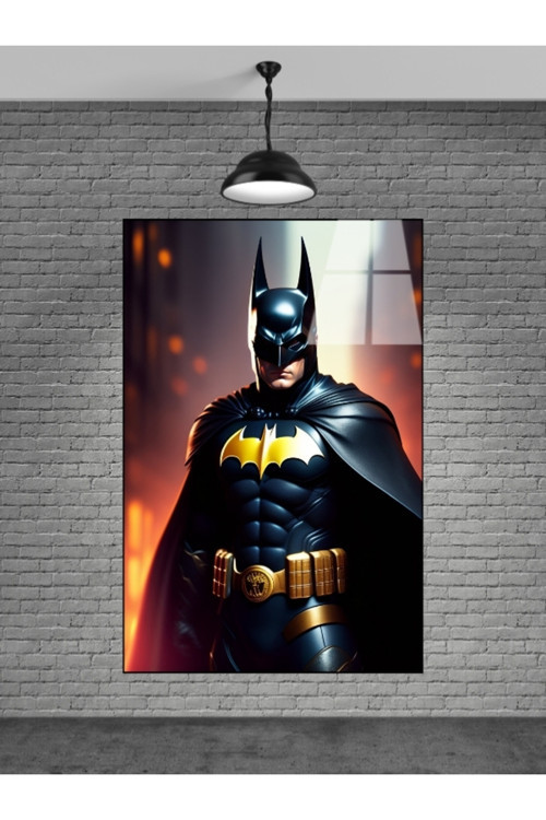 Batman Cam Tablo Ev Dekorasyon Balkon Dekorasyonu Dekoratif Duvar Tablo Mutfak Tablo