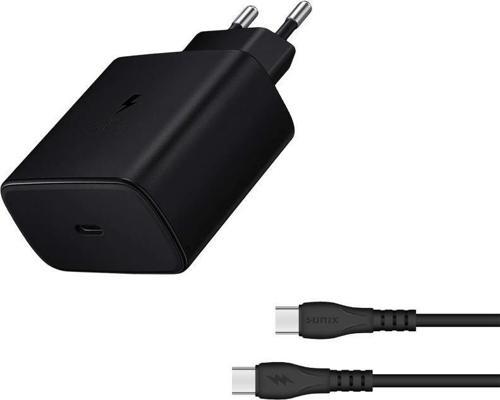 45W USB-C Süper Hızlı Şarj Aleti Seti Type-C Siyah S-50