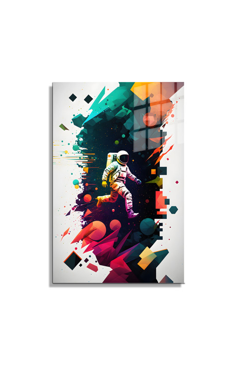 Space/Uzay Yapay Zeka Özel Tasarım Cam Tablo Ofis Mutfak Çocuk Odası Salon 123
