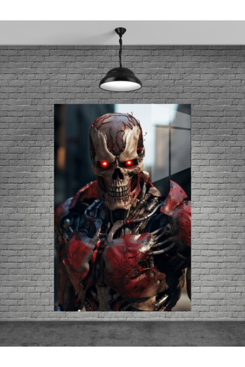 İronman Cam Tablo Ev Dekorasyon Balkon Dekorasyonu Dekoratif Duvar Tablo Mutfak Tablo