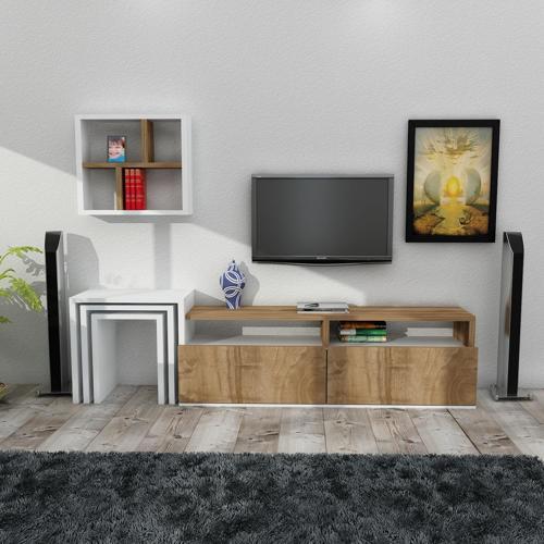 Missy Tv Ünitesi Beyaz-Ceviz