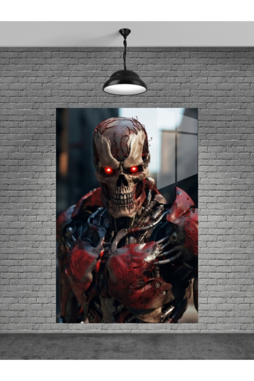 İronman Cam Tablo Ev Dekorasyon Balkon Dekorasyonu Dekoratif Duvar Tablo Mutfak Tablo