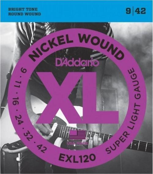 Daddarıo Exl120 Elektro Gitar Tel Seti, Xl, 9-42, Nıckel Wound, Su