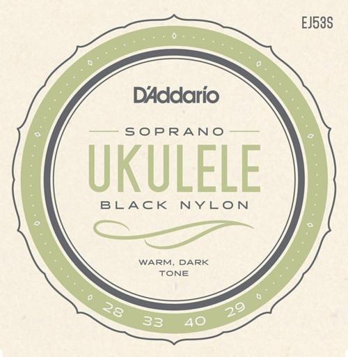 Ej53S Soprano Ukulele Teli - Siyah Tel - Soprano Black Nylon