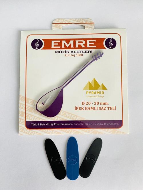 Emre 0.20 Mm Pyramid - İpek Bamlı Uzun Sap Bağlama Teli + Mızrap Hediyeli