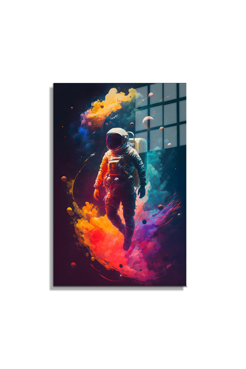 Space/Uzay Yapay Zeka Özel Tasarım Cam Tablo Ofis Mutfak Çocuk Odası Salon 95