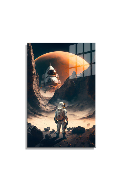 Space/Uzay Yapay Zeka Özel Tasarım Cam Tablo Ofis Mutfak Çocuk Odası Salon 38