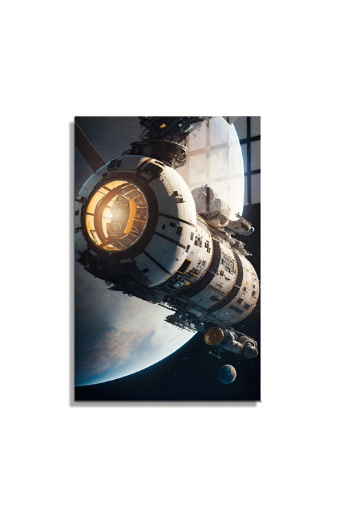 Space/Uzay Yapay Zeka Özel Tasarım Cam Tablo Ofis Mutfak Çocuk Odası Salon 92