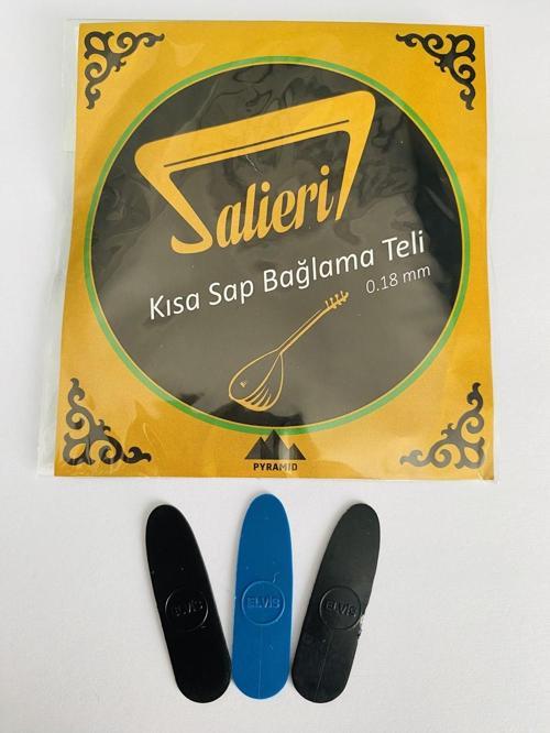 Salieri 0.18Mm Pyramid Kısa Sap Bağlama Teli + Mızrap Hediyeli