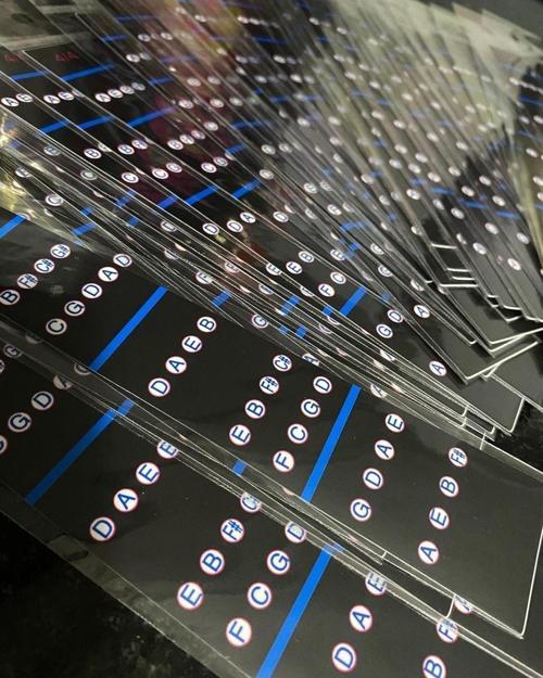 Keman Klavye Sticker Tam Boy 4/4 Ebat Içindir