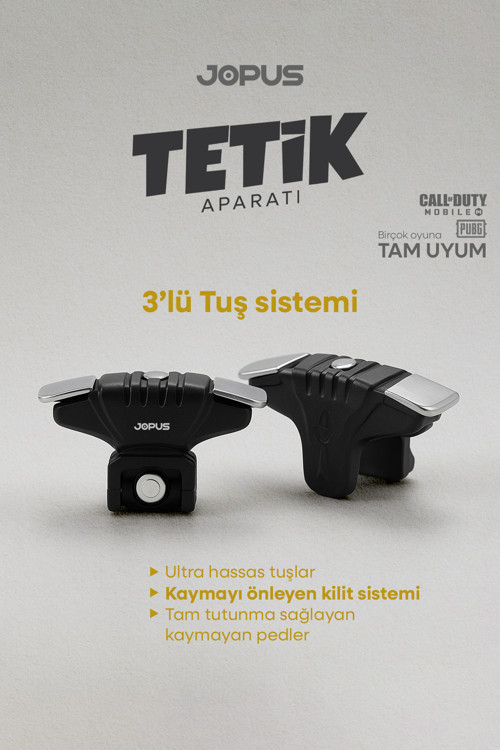 Pubg Metal Tetik Aparatı Metal Ateş Tuşu - Siyah