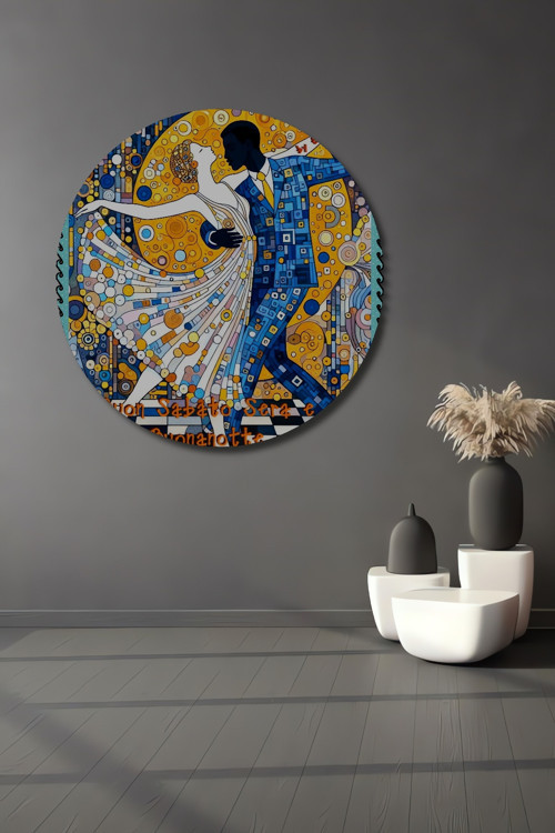 Modern Sanat Sulu Boya Görünümlü Ahşap Ev Antre Salon Ofis Mutfak Yatak Odası Tablo