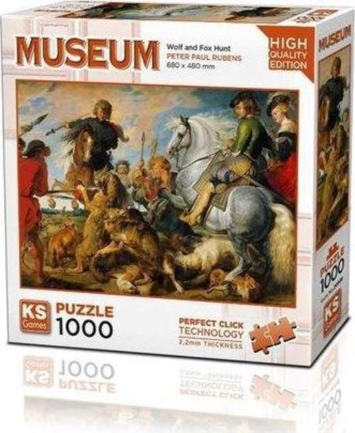 Puzzle 1000 Parça Wolf and Fox Hunt