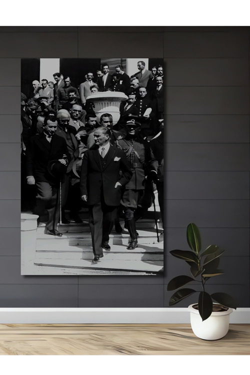Mustafa Kemal Atatürk Tarihi An Ahşap Dekoratif Ev Antre Salon Ofis Mutfak Yatak Odası Tablo