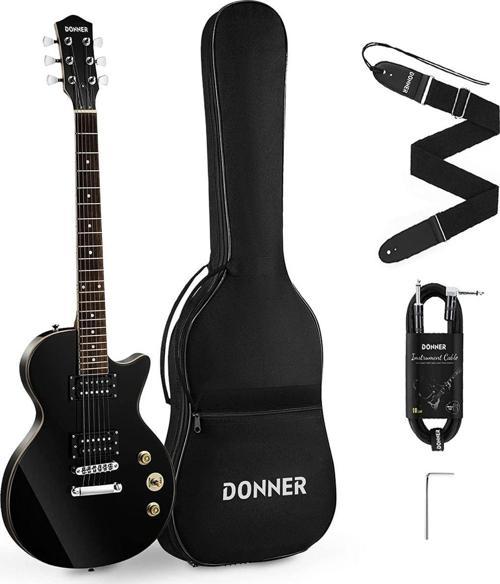 Donner Dlp - 124B Lp Elektro Gitar Paketi ( Siyah )