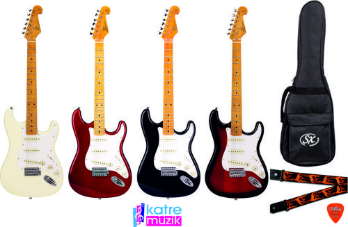 Stratocaster Elektro Gitar ( 4 Renk - Askı - Orjinal Gigbag Ve Pena Hediye )