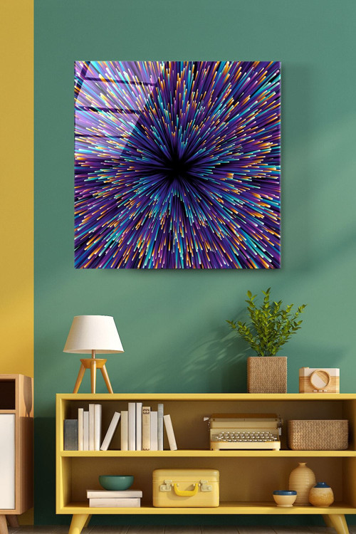 Colourful Cam Tablo Dekoratif Cam Tablo