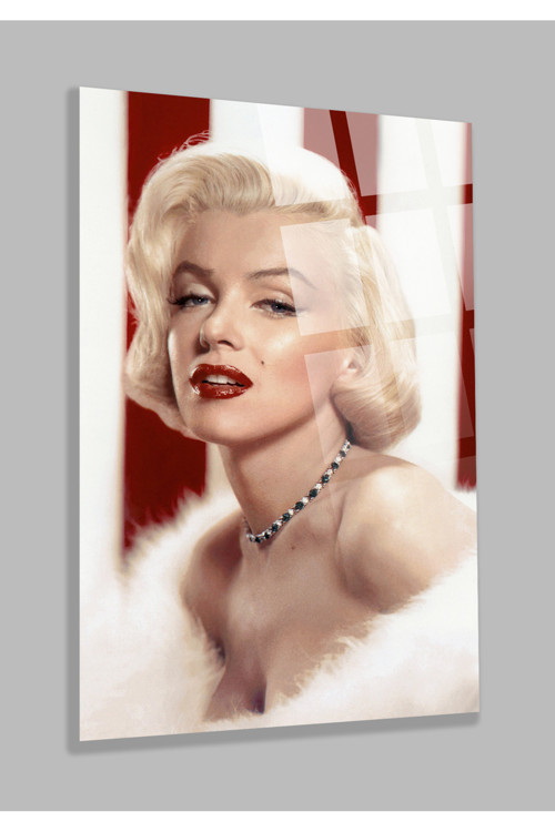 Ultra Yüksek Çözünürlüklü Marilyn Monroe 4Mm Kırılmaz Cam Tablo Ev Salon Hediyesi
