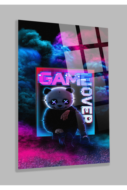 Ultra Yüksek Çözünürlüklü Pembe Game Ower Panda Ev Ofis Hediyesi
