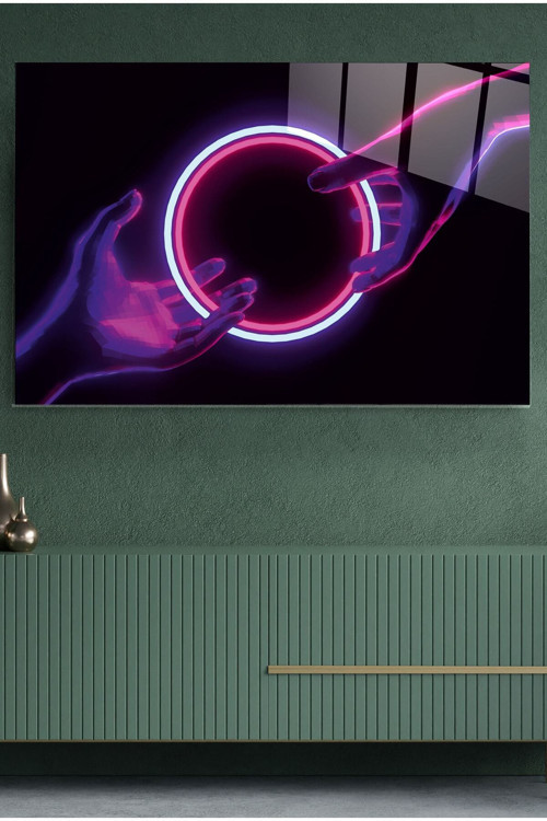 Neon El Cam Tablo Dekoratif Cam Tablo