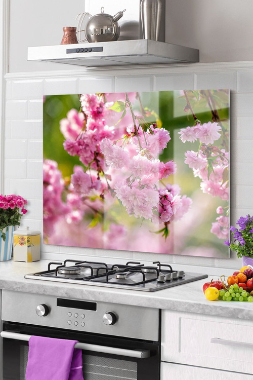 Premium Mutfak Cam Ocak Arkası Koruyucu Tezgah Ankastre Arkası Koruyucu 50X60Cm | Sofra Duası