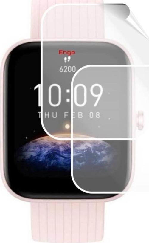 Amazfit Bip 3 PRO Ekran Koruyucu Tam Kaplama Şeffaf TPU Film 2 Adet